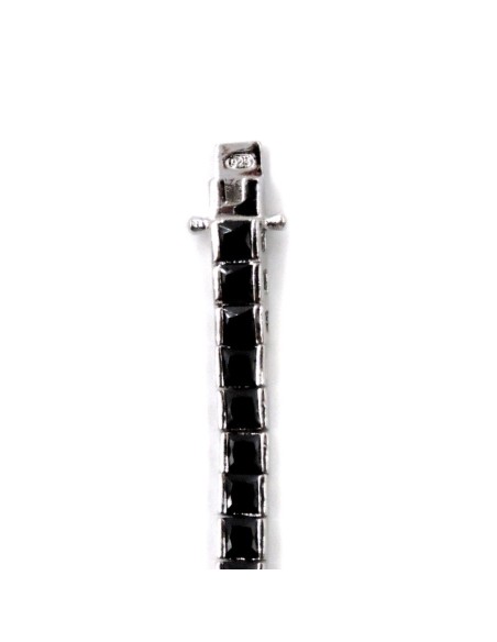 Bracciale Tennis in Argento 925 con Zirconi Neri cm 21