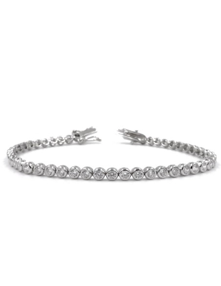 Bracciale Tennis Cipollina in Argento 925 con Zirconi Bianchi da 2,5 mm 
