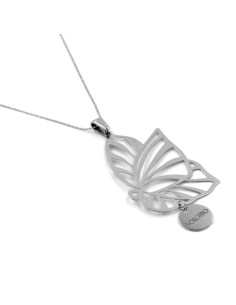Solid Silver Necklace with Big Butterfly Pendant  2