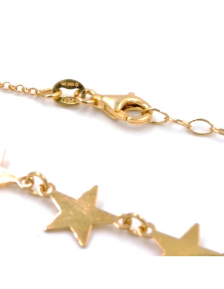 Collana con Stelle in Argento 925 Dorato