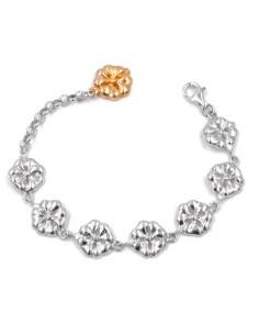 925 Sterling Silver Bracelet With Shamrocks 2