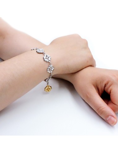 925 Sterling Silver Bracelet With Shamrocks