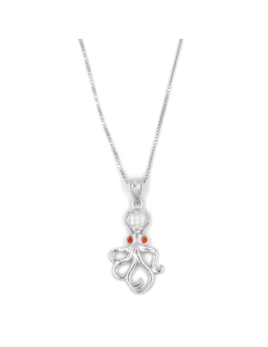 Collana con Ciondolo Piovra in Argento 925
