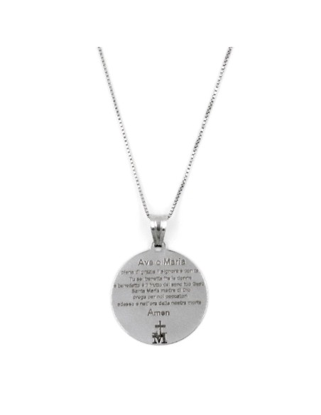Collana con Medaglia Ave Maria in Argento 925 