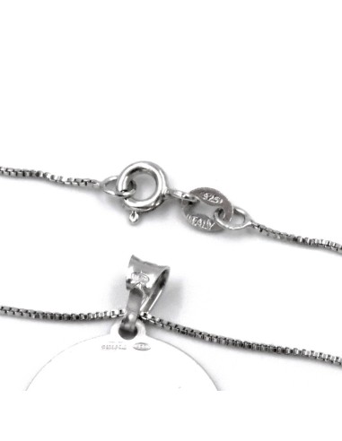 Solid Silver Necklace with Angelo di Dio Prayer...