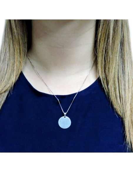 Solid Silver Necklace with Angelo di Dio Prayer Medal