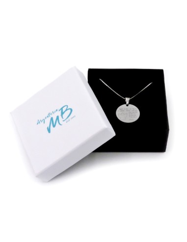 Solid Silver Necklace with Angelo di Dio Prayer...