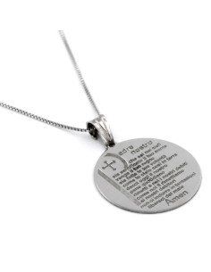 Collana con Medaglia Padre Nostro in Argento 925  2