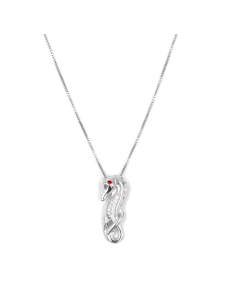 Collana con Ciondolo Ippocampo in Argento 925