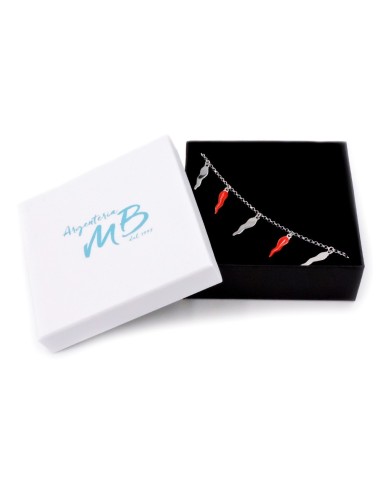 Bracciale in Argento 925 con Cornetti...