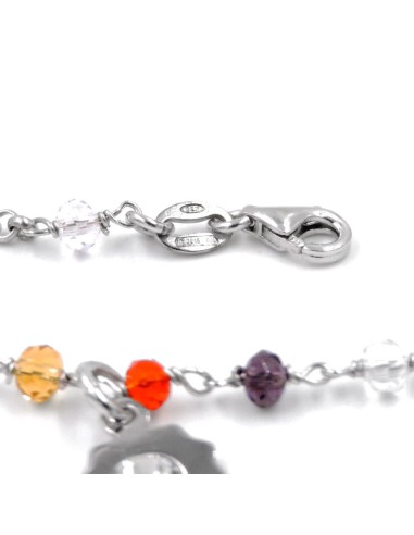 Bracciale con Pendente Sole in Argento 925 e...