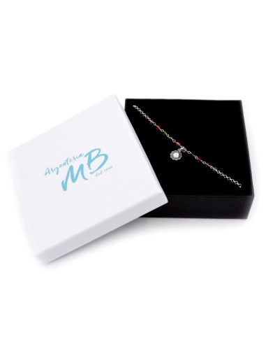 925 Sterling Silver Bracelet with Sun Pendant...