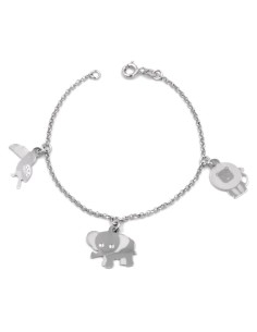 Bracciale in Argento 925 con Ciondoli Tucano Leone Elefante