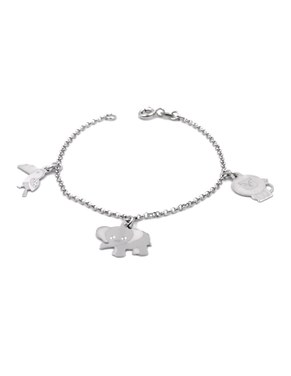 Sofia Milani Bracciale Donna In Argento 925 Con Ciondolo Elefante - Placcato Oro