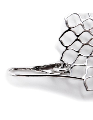 Orecchini in argento 925 Pendente Fiore Traforato