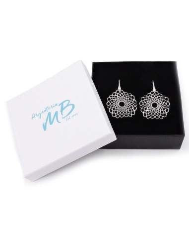 Orecchini Fiore in Argento 925 Con Zirconi...