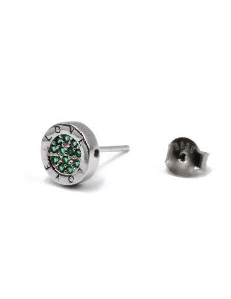 Orecchini Bottoncini Love in Argento 925 con Zirconi 