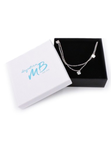 Collana in Argento 925 cm 90 con ciondoli...