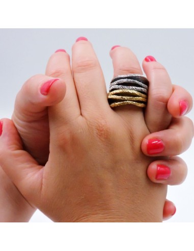 925 Sterling Silver Life Bicolor Ring 