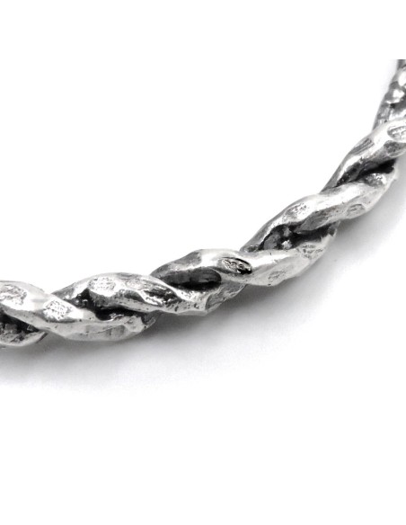 Bracciale Bangle Treccia in Argento 925 
