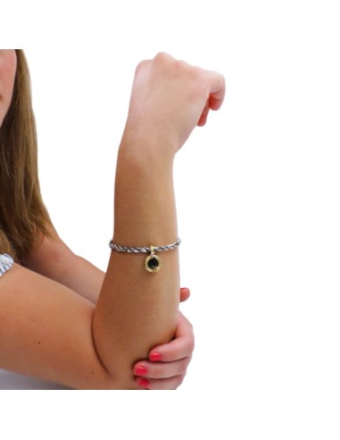 Bracciale Bangle Treccia in Argento 925 