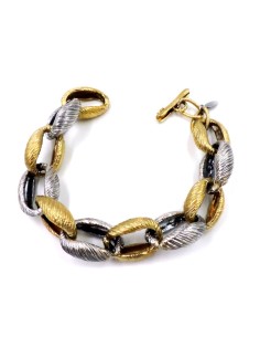 Bracciale Catena Donna in Argento 925 Rodiato Con...