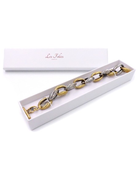 Bracciale Catena Donna in Argento 925 Rodiato Con Ciondolo Doppia Stella