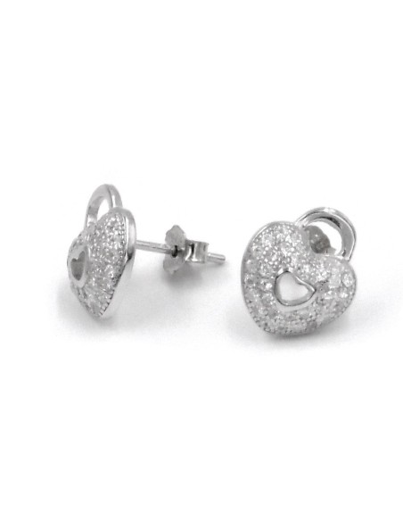 Orecchini Fiore in Argento 925 Con Zirconi Bianchi By Taitù