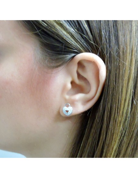 Orecchini Fiore in Argento 925 Con Zirconi Bianchi By Taitù