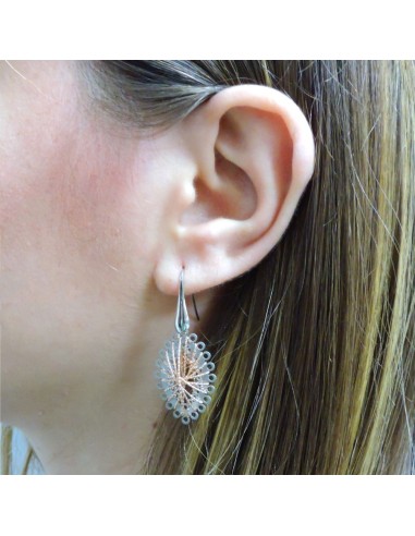 Orecchini Fiore in Argento 925 Con Zirconi...