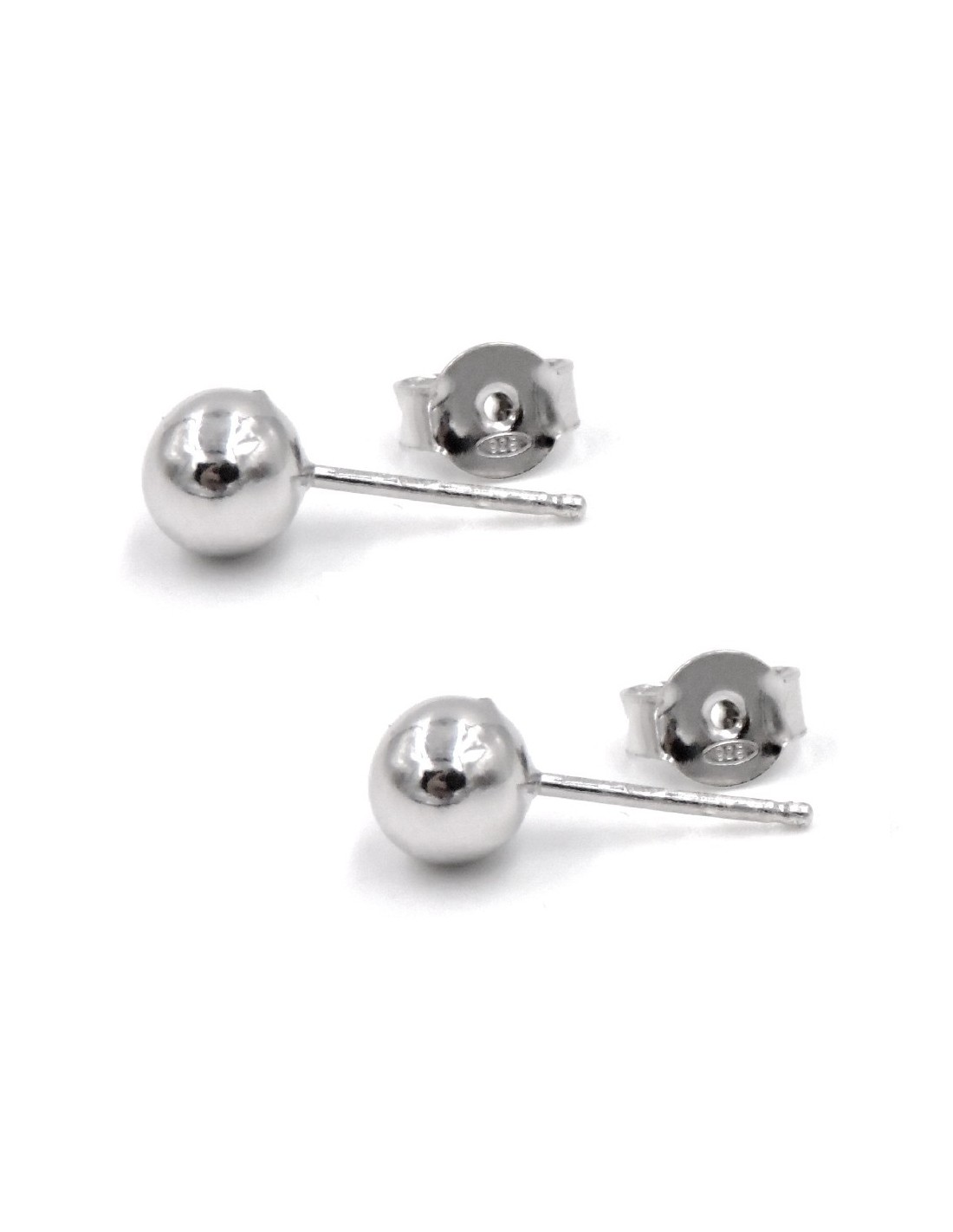 925 Sterling Silver Sphere Earrings - M.B. Argenti di Muscariello A ...