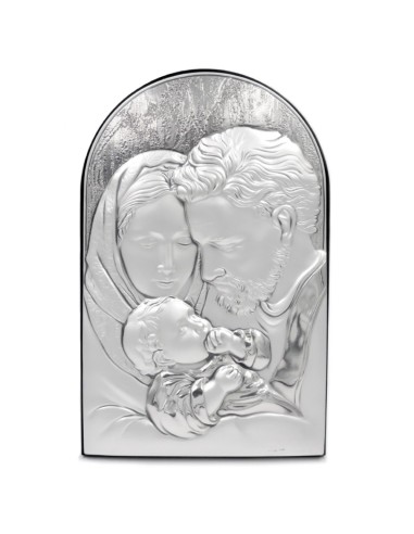 Quadro Sacra Famiglia in Argento Massiccio 925 cm 12,5 x 19,5