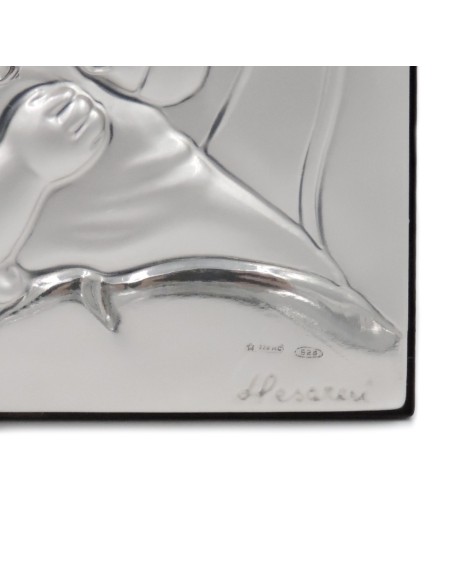 Quadro Sacra Famiglia in Argento Massiccio 925 cm 9,5 x 15