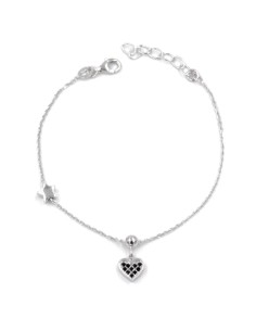 Bracciale Catena Donna in Argento 925 Rodiato Con... 2