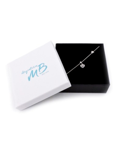 925 Sterling Silver Little Heart Bracelet with...