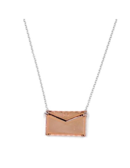 Collana in Argento 925 con ciondolo lettera d'amore rosa