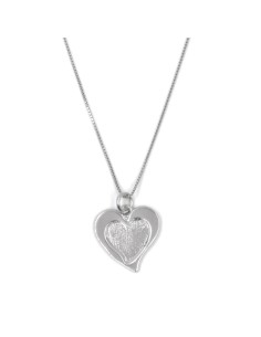 925 Sterling Silver Necklace with Shaped Heart Pendant