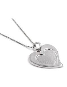 Collana in Argento 925 con ciondolo cuore sagomato 2