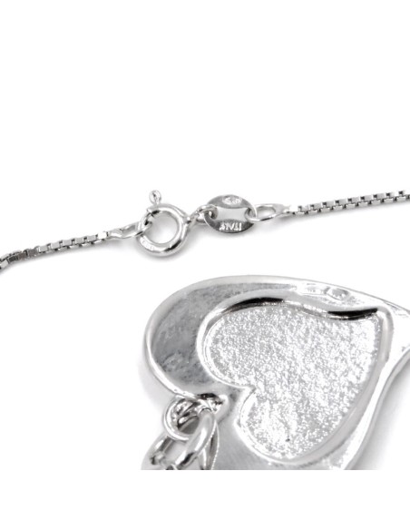 Collana in Argento 925 con ciondolo cuore sagomato