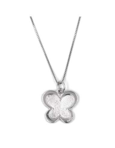925 Sterling Silver Necklace with Butterfly Shape Pendant