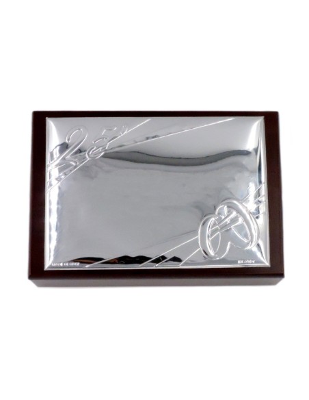 Cornice Portafoto Lucida Effetto Stropicciato cm 18x24 in Argento 