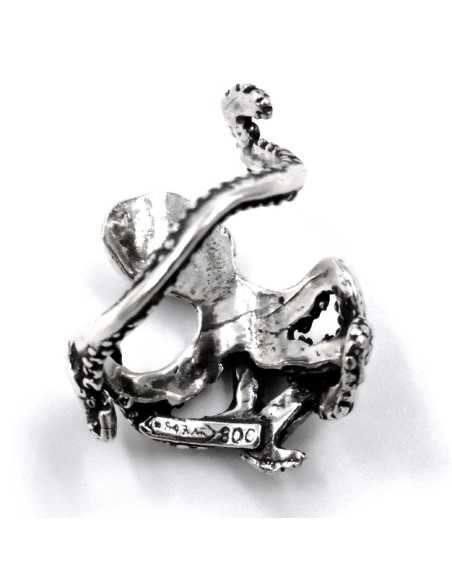 Sterling Silver Octopus Ring 