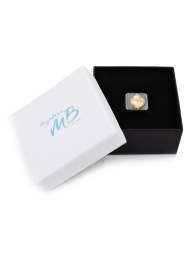 Anello Chevalier in Argento 925 con Cuore Ex...
