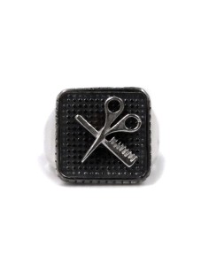 Anello Chevalier Barber in Argento 925 con Forbici e Pettine 2