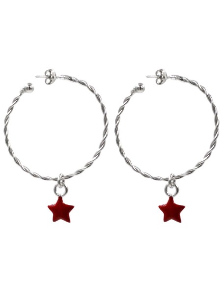 Orecchini Fiore in Argento 925 Con Zirconi Bianchi By Taitù