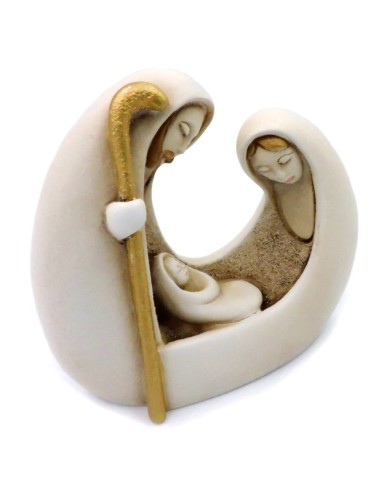 Holy Family Modern Round Shaped Resin Sculpture...