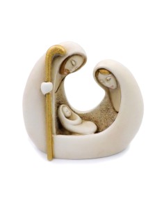 Holy Family Modern Round Shaped Resin Sculpture 3,14'' x...
