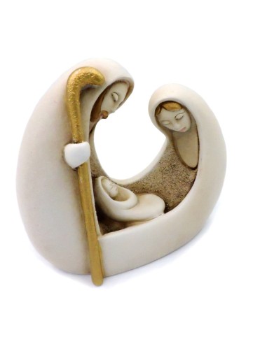 Holy Family Modern Round Shaped Resin Sculpture...
