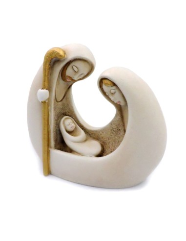 Holy Family Modern Round Shaped Resin Sculpture...