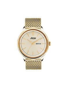 LORENZ Men's Watch 030025BB-MI Day Date Champagne Mesh...